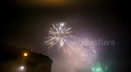 New Year Fireworks at the Malmo Opera - Sweden