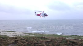 Chopper makes dramatic rescue off UK's south coast