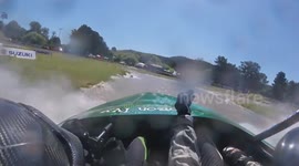 Rob Coley and Kelly Minnell Superboat Crash