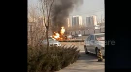 Lorry carrying liquefied gas explodes in China