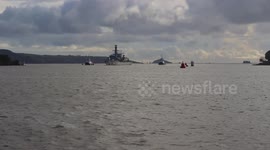 HMS Sutherland arrives in Plymouth