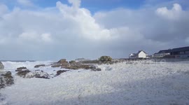This is what a sea foam 'blizzard' looks like
