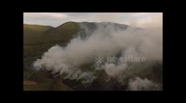 Drone footage of bush fire in Australia