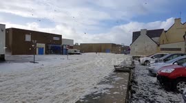 Another sea foam blizzard in Saint-Guénolé, France