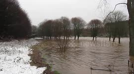 Major river flooding in Aberdeen, Scotland