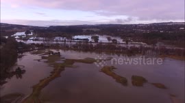 Drone shows floods at famous golfer's course