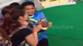 The horrible moment a tourist was attacked by a snake in Thailand