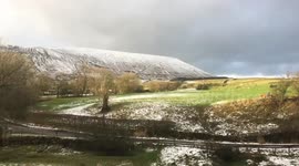 First UK snow Pendle hill.