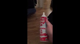 Putting whipped cream in my sleeping flatmate's mouth