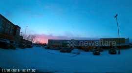 Stunning sunset over Canadian city