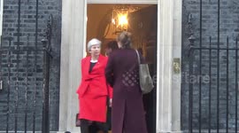 Former PM Theresa May Spotted Leaving 10 Downing Street