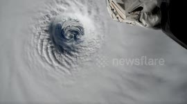 Cyclone Freddy seen from space swirling above Indian Ocean
