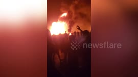 Raging fire rips through gas plant after explosion in Nigeria