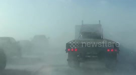 US: Snow Squall Pummels North Dakota, Vehicles Stranded On Highway In Whiteout Conditions