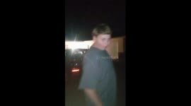 Funny low quality with no context. Me and my friend out at night.