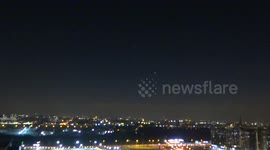 Jupiter and Venus seen clearly above St Petersburg ahead of conjunction with moon
