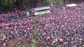 Aerigal Footage Of Mega Carnival Block of Pabllo Vittar In Sao Paulo, Brazil