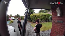Scooter Fail - Mom falls hard when she demonstrates a scooter jump to son