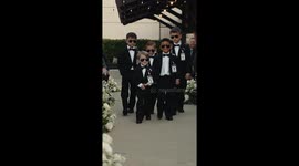 Cutest ring-bearers ever? Kids dressed as security guards deliver ring at wedding
