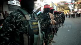 Palestinians take part in rally to denounce the killing of Palestinians by the Israeli army in Nablus