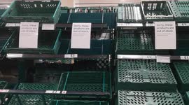 Tesco produce shelves empty as UK shoppers face food shortage