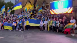 Ukrainians in Sydney, Australia mark first anniversary of Russian invasion with vigil