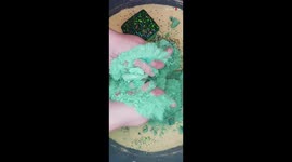 ASMR Artist creates oddly satisfying video of crushing glittery dyed Gym Chalk