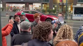 Song at the Rally for Israeli Democracy in New York, USA