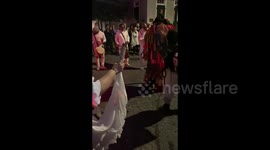 Ritual songs and dances on Mardi Gras in New Orleans, USA