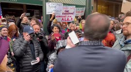 City Comptroller gives as speech at Israeli rally in New York, USA