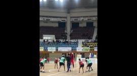 7'1 tall Indian woman towers over her basketball opponents and works in the railyard