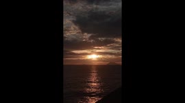 calm sea at night