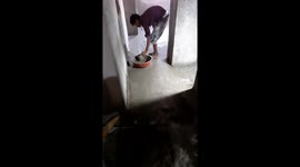 Worker Plastering Cement Floor Indian Style Floor Plastering with cement