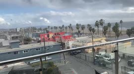 Hellacious hail hammers Venice Beach as blizzard conditions loom in Los Angeles