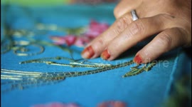 A traditional hand-sewn shawl from Minang Kabau which is getting rare