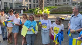 Protesters mark first anniversary of Russia Ukraine conflict