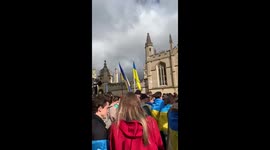 Rally held in Oxford to mark anniversary of Ukraine's war with Russia