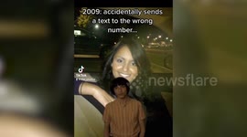 A woman who sent a text message to the wrong person fell in love with the recipient