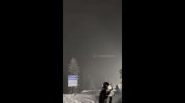 Scary scene as woman's backpack gets tangled up in ski lift in Salt Lake City