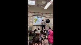 Awesome teacher shares her gender reveal with students