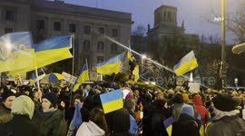 THOUSANDS March in BERLIN in Support of Ukraine on 1 Year anniversary of full-scale Russian invasion