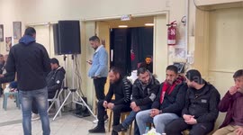 Palestinians take part in offering condolences to 11 men in the raid carried out by the Israeli army in West Bank city of Nablus