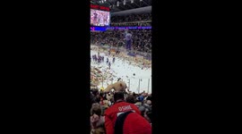 World Record Holder Teddy Bear Toss for Hearshey Bears vs Islanders Charity Hockey Game