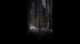 Naturally forming ice balls below a frozen waterfall near Hope BC amidst a cold weather event