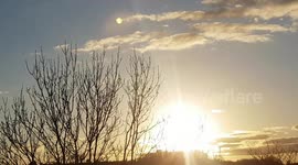 Sunset looked good today from the hill as it went down and had blue sky's