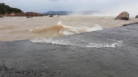 Hirakud Dam Opens Sluice Gates To Release Flood Water in sambalpur Odisha