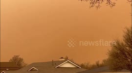 Blowing dust reduces visibility in Texas, New Mexico, and Oklahoma, US