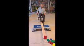 See Saw + Kernel filled bags = Moving with fun!