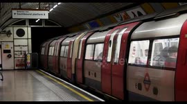 On the way to Central London on the Bakerloo Line from Waterloo, London, United Kingdom