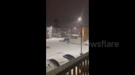 Hailstorm pelts northern California as winter weather system blasts state